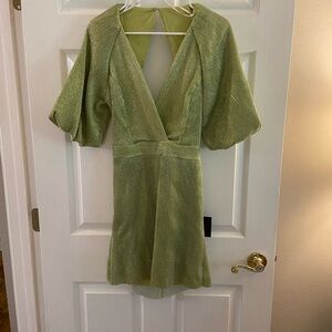 Lulu’s Peridot Shimmer Party Dress - NWT
